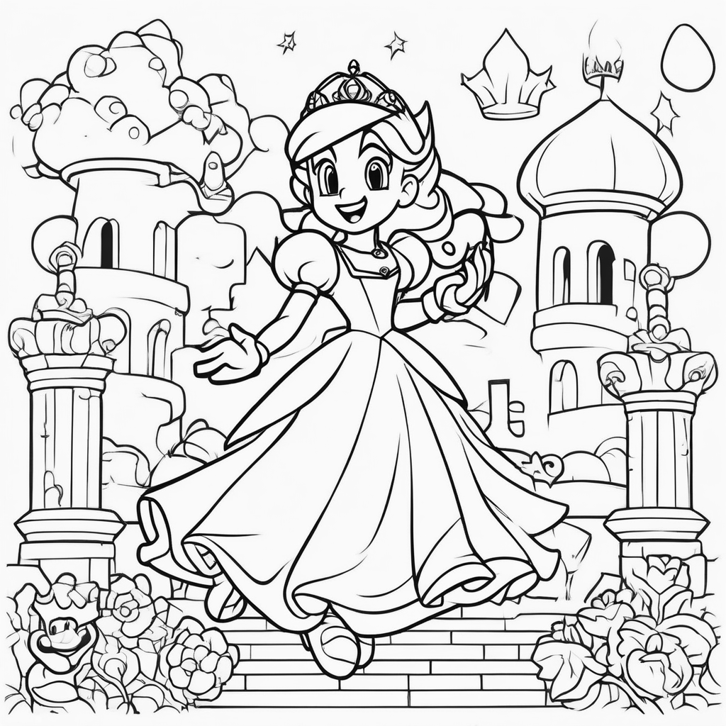 mario bros qui sauve la princess